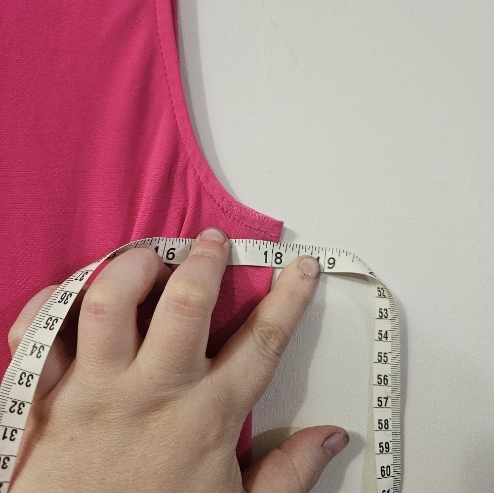 Ivy Lane Hot Pink Sleeveless Dress With Metal Accents! - Picture 4 of 5